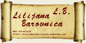 Lilijana Barovnica vizit kartica